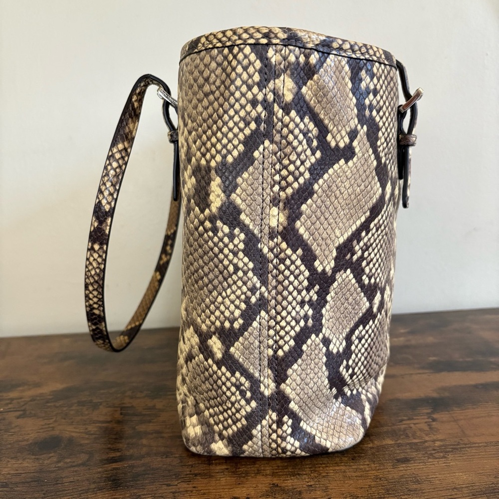 Michael Kors Snake Print Studded Large Tote Bag - Picture 5 of 10
